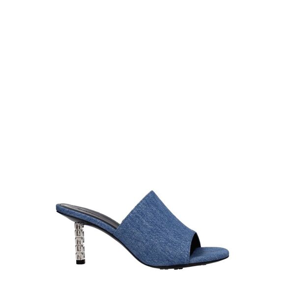 Givenchy Blue Fabric Platform Women's Sandals